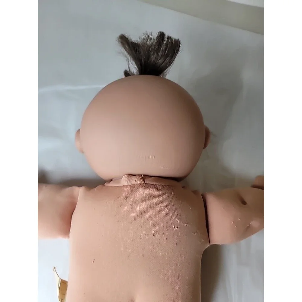 Vintage Naked Cabbage Patch Kids Doll Green  Eyes 1991 Signed Butt